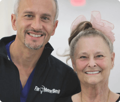 Doctor with a dental implant patient